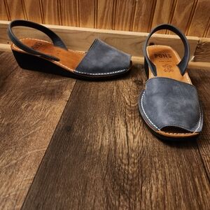 Women's Blue Wedge Sandals